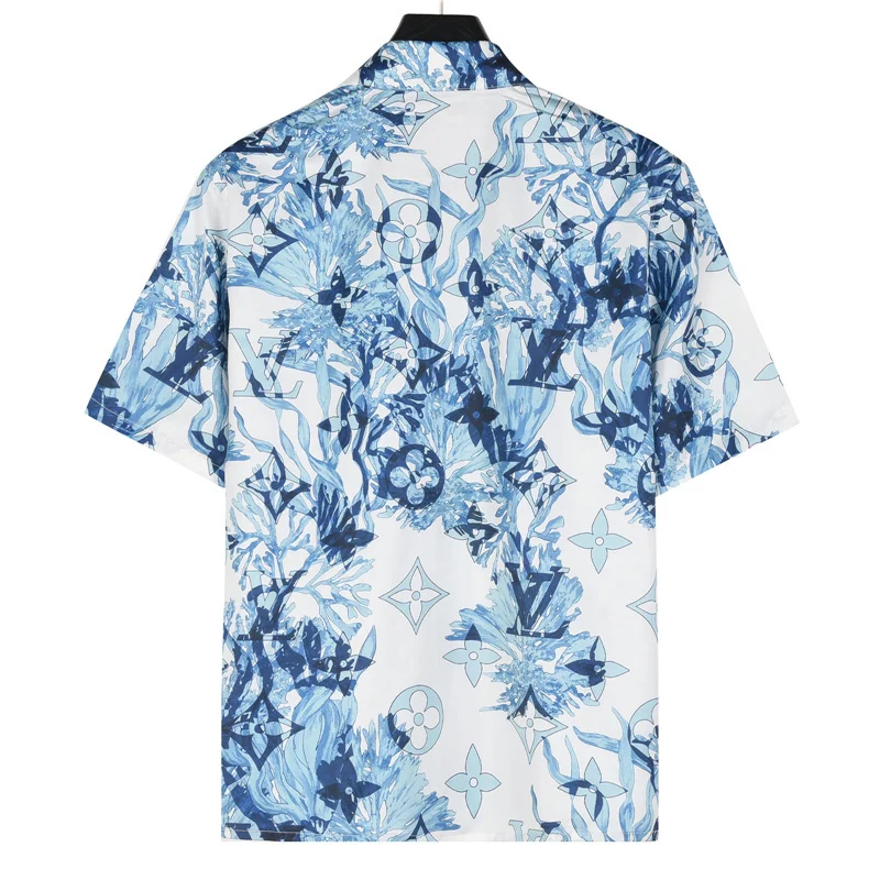 Camisa Louis Vuitton de Manga Curta– Estampa Floral Botânica Lifestyle